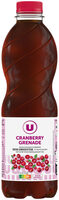Boisson Cranberry Grenade sans sucres ajoutés PET 1L