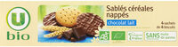 Biscuits Sablés bio céréales nappés chocolat au lait paquet de 200g