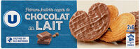 Palmier nappé au chocolat au lait paquet de 110g
