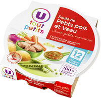 Assiette petits pois et veau