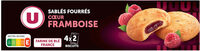 Biscuits Sablés fourrés coeur framboise, 100g