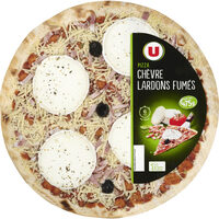 Pizza au chèvre et aux lardons fumés