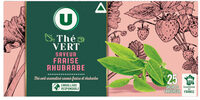Thé vert saveur fraise rhubarbe sachets x25 50g