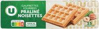Gaufrettes fourrées noisettes et praliné paquet de 110g