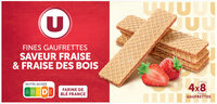 Fines gaufrettes saveur fraise & fraise des bois, 160g