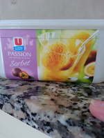 Sorbet passion avec morceaux de pêche