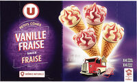 Petits cônes vanille fraise