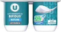 Lait fermenté au lait entier au bifidus nature