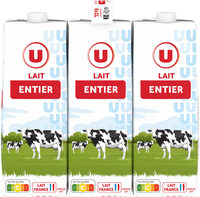 Lait UHT entier - 6 briques de 1L