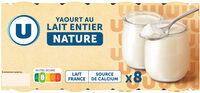 Yaourt au lait entier nature pot en verre 8x125g
