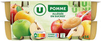 Dessert fruitier aux pommes allégée en sucre 16x100g