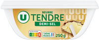 Beurre tendre à tartiner demi-sel 80% de matière grasse barquette de250g