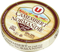 Camembert au lait cru fabriqué en Normandie 22% de MG