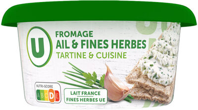 Fromage pasteurisé à tartiner ail et fines herbes 24% de MG, 150g