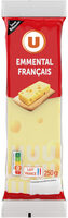 Emmental français au lait pasteurisé 29% de matière grasse portionde250g