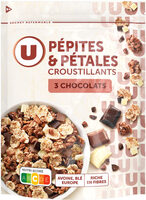 Céréales Pépites et pétales aux 3 chocolats paquet de 400g