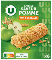 Barres de céréales saveur pomme verte 6x125g