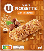 Barres de céréales noisettes x6 - 125g