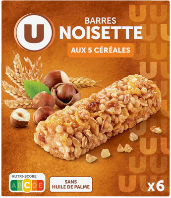 Barres de céréales noisettes x6 - 125g