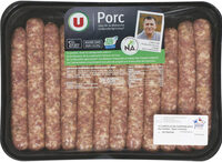 Chipolata aux herbes sans colorant, France, 12 pièces, barquette, 660g