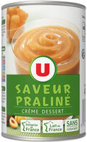 Crème dessert saveur praliné