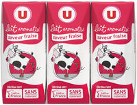Lait aromatisé fraise, 6 briquettes de 20cl