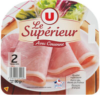 Jambon supérieur avec couenne 2 tranches, 90g