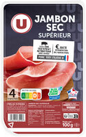 Jambon sec supérieur - x4 tranches, 100g
