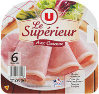 Jambon supérieur avec couenne 6 tranches - 270g