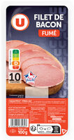 Filet de Bacon fumé - x10 tranches, 100g