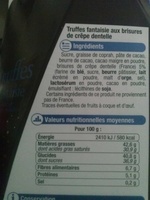 Truffes fantaisie aux brisures de crêpe dentelle