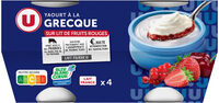 Yaourt à la grecque sur lit de fruits rouges 4x150g