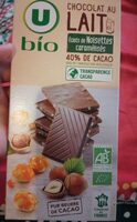 Chocolat au lait éclats de noisettes caramélisées 40% de cacao