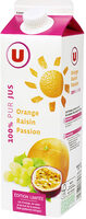 Pur jus d'orange de raisin et de fruit de la passion
