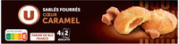 Biscuits sablés pur beurre fourré au caramel paquet de 100g