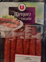 Merguez de volaille, 6 pièces, 300g