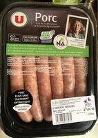 Chipolata supérieure gros grain France, 6 pièces, barquette de 330g