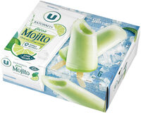 Bâtonnets glacés façon mojito citron vert et menthe x6, 378g