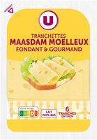 Maasdam moelleux au lait pasteurisé 30%MG - Barquette 6 tranches , 150g