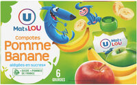 Gourdes compotes allégée en sucres pomme banane