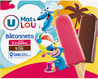Bâtonnets glace à l'eau parfum cola & grenadine