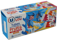 Tubes de fromage blanc aux fruits : fraise, framboise, abricot