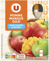 Gourdes dessert fruitier pomme mangue goji sans sucre ajouté 4x120g