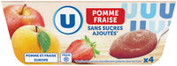 Dessert fruitier sans sucres ajoutés pomme fraise 4x100g