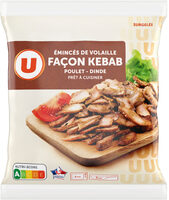 Emincés de volaille cuits kebab sachet de 500g
