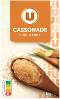 Sucre poudre cassonade, étui bec verseur, 1kg