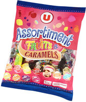 Assortiment bonbons saveurs fruits et caramels