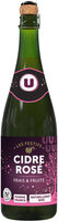 Cidre rosé Les Festifs 2,5°, bouteille verre de 75cl