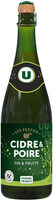 Cidre poire Les Festifs 2,5° bouteille verre 75cl