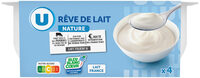 Dessert lacté Rêve de lait nature, 4x125g
